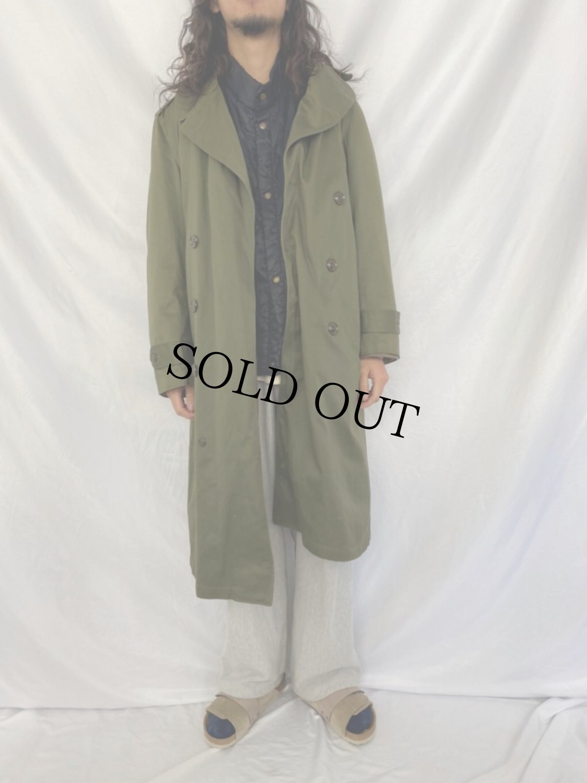 画像2: 50's U.S.ARMY M-1950 ウールライナー付き オーバーコート MEDIUM REGULAR (2)