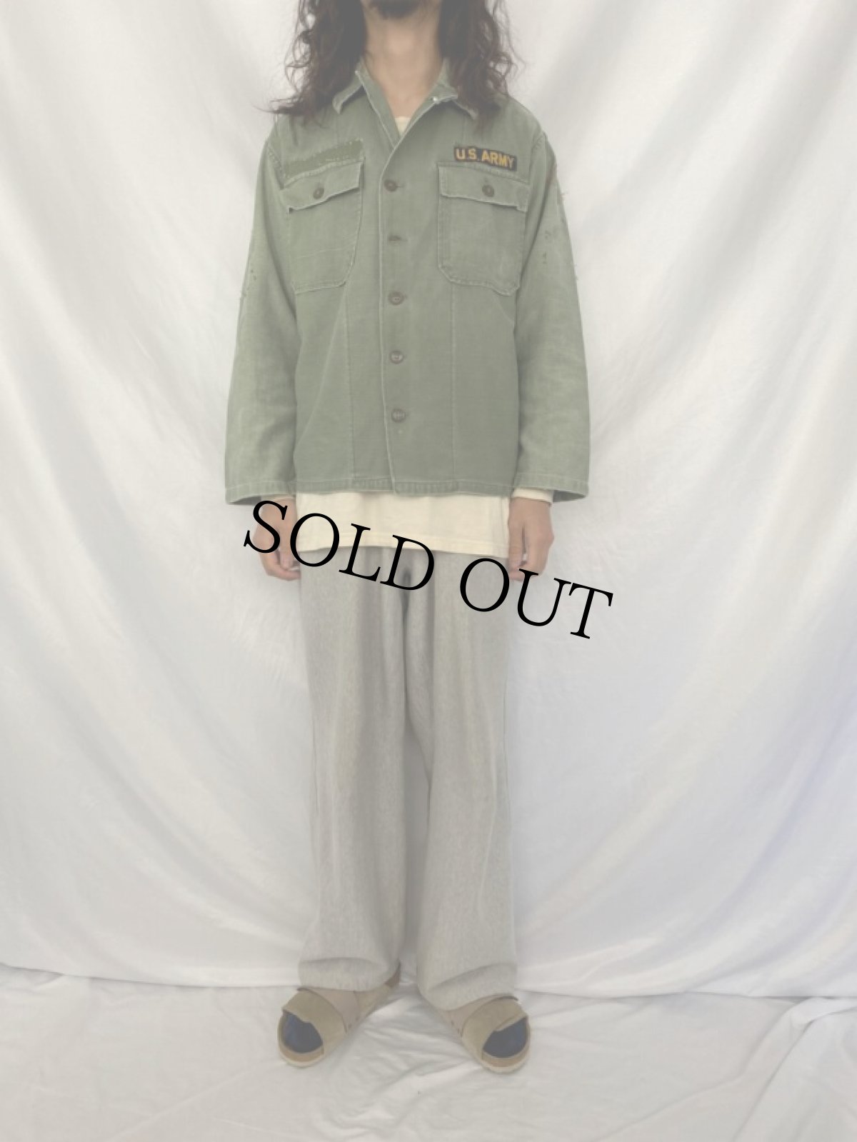 画像2: 50's U.S.ARMY ユーティリティシャツ 1st初期 (2)