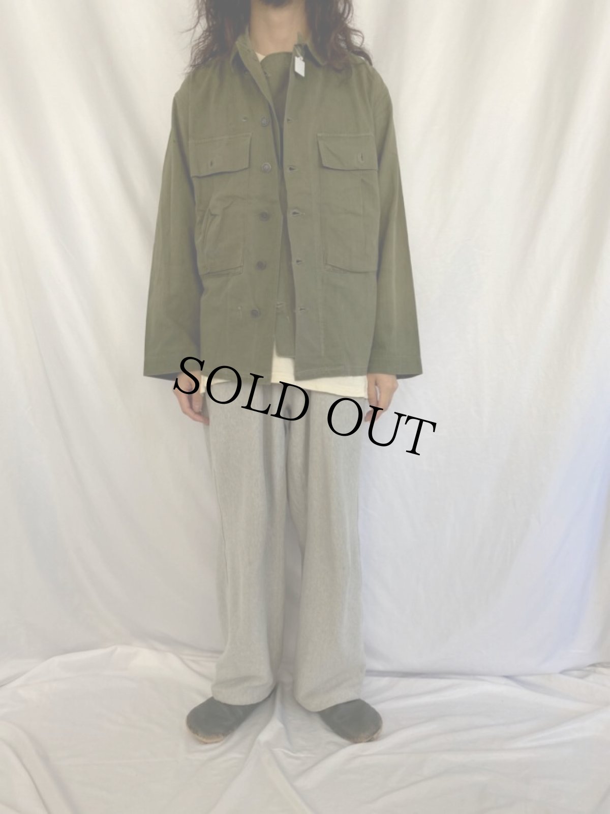 画像2: 40's U.S.ARMY 13スター M-43 HBTジャケット (2)