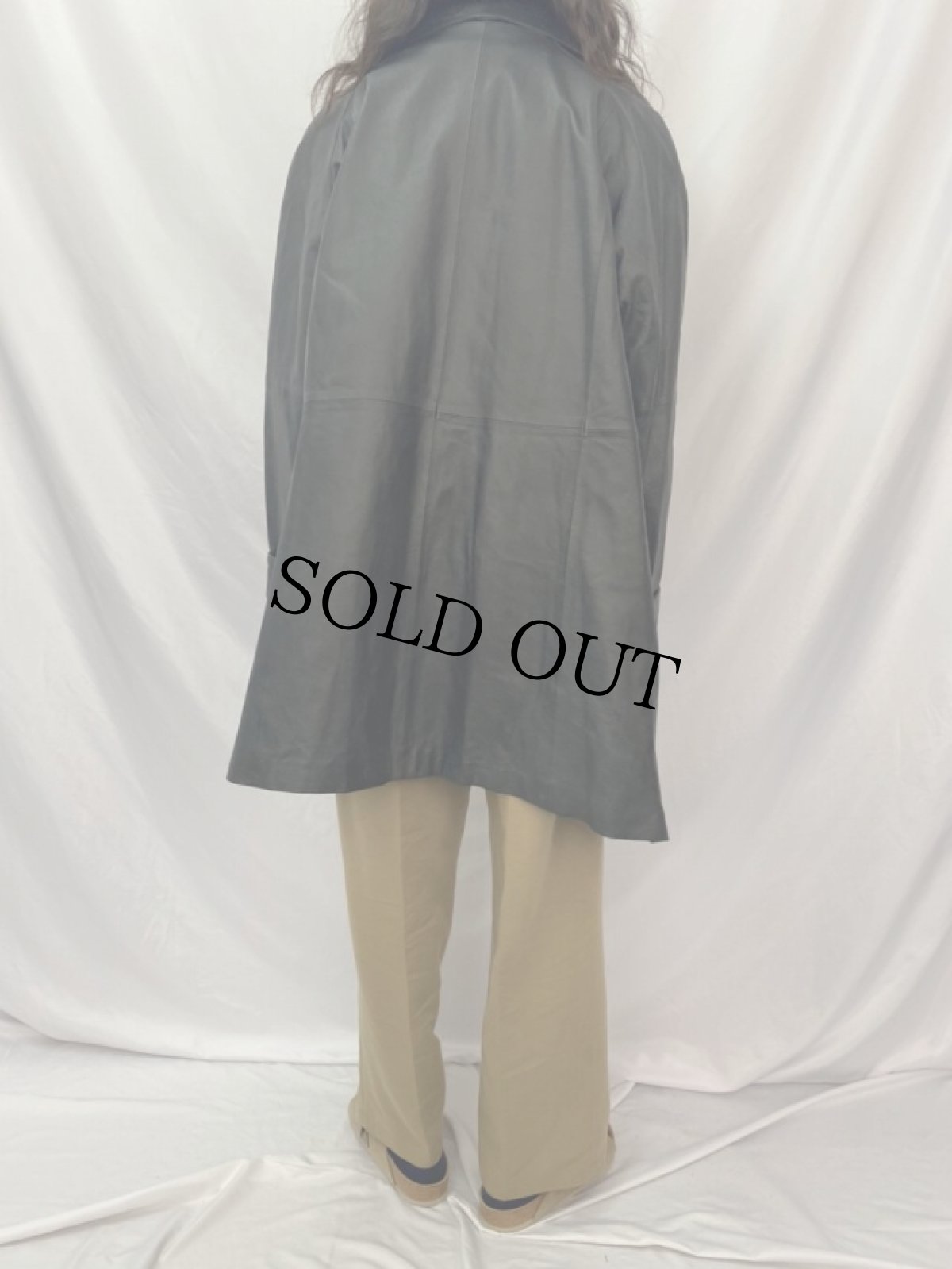 画像4: ショールカラー レザーコート 4XL (4)