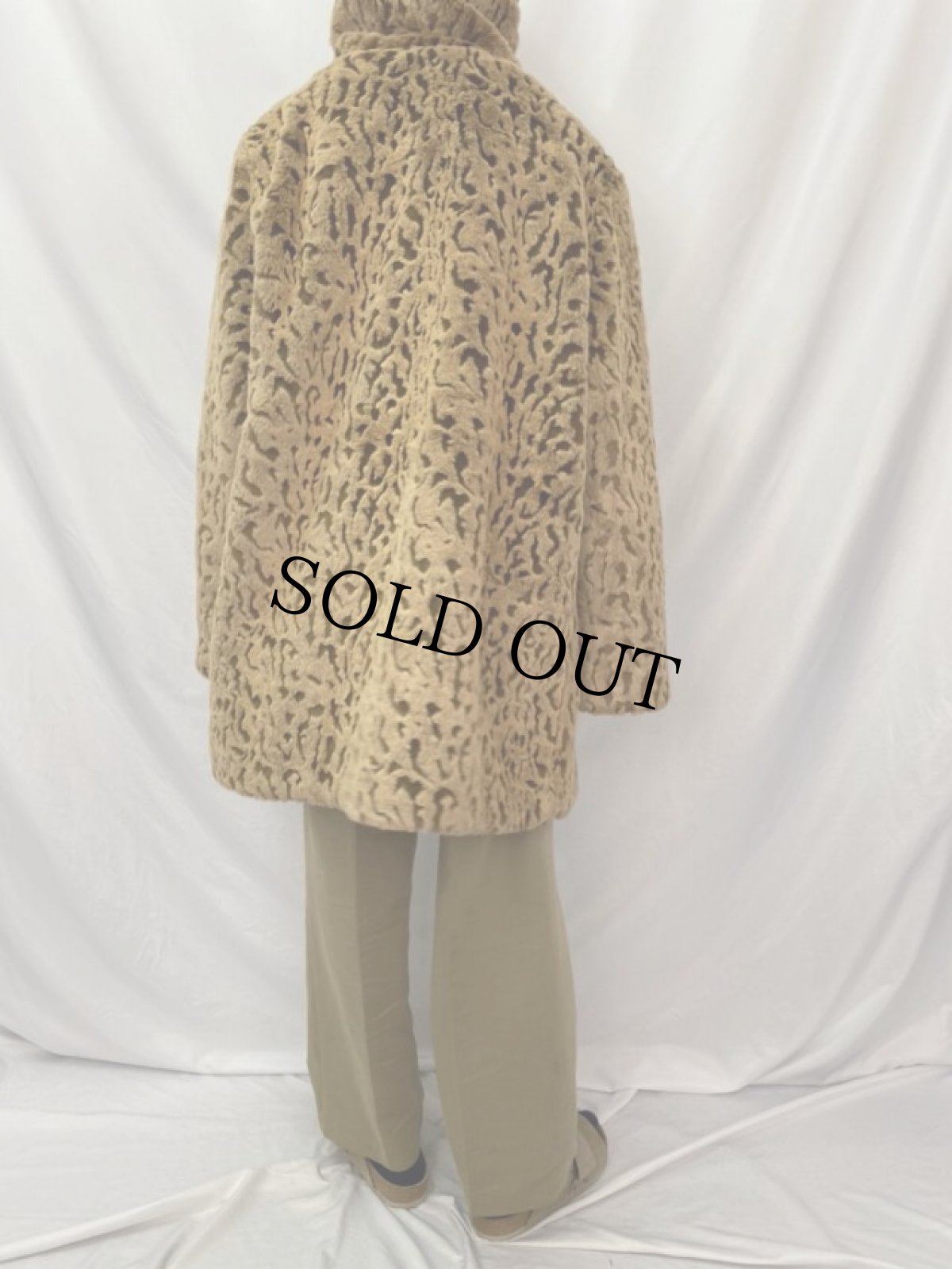 画像4: Dennis Basso レオパード柄 フェイクファーコート 2X (4)