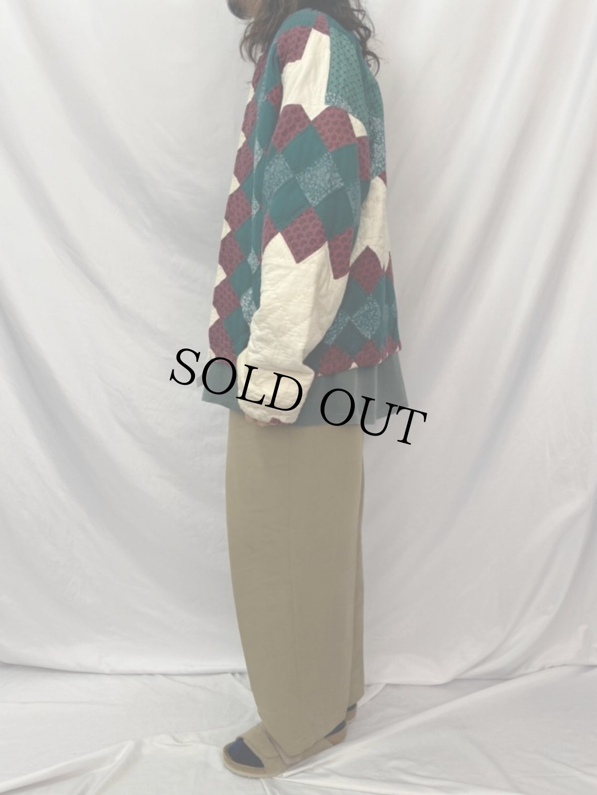 画像3: ハンドメイド パッチワーク キルティングジャケット (3)