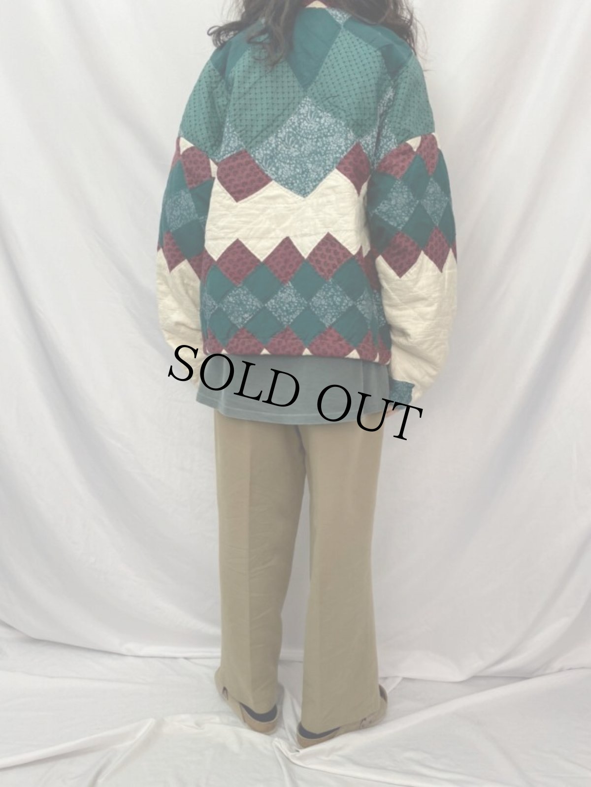 画像4: ハンドメイド パッチワーク キルティングジャケット (4)