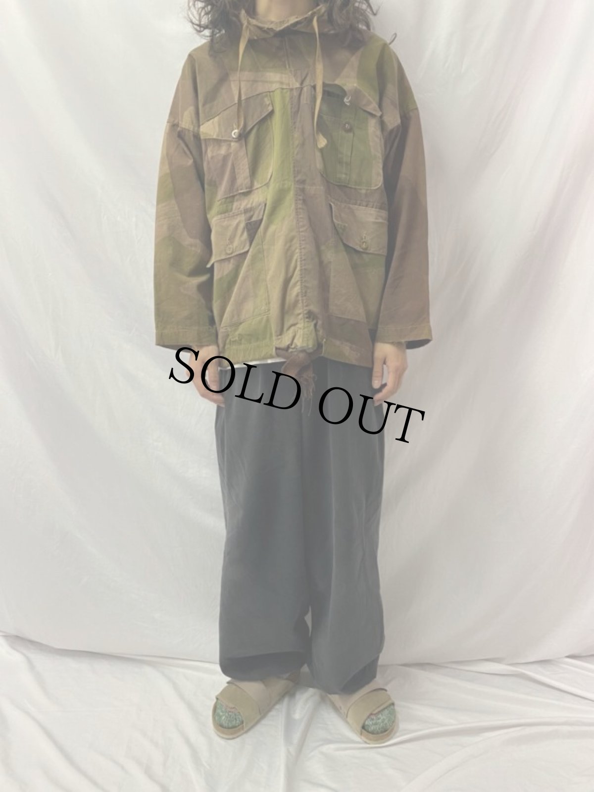 画像2: 40's BRITISH ARMY "SAS" 特殊空挺部隊 ブラッシュストロークカモ スモックパーカー size3 (2)