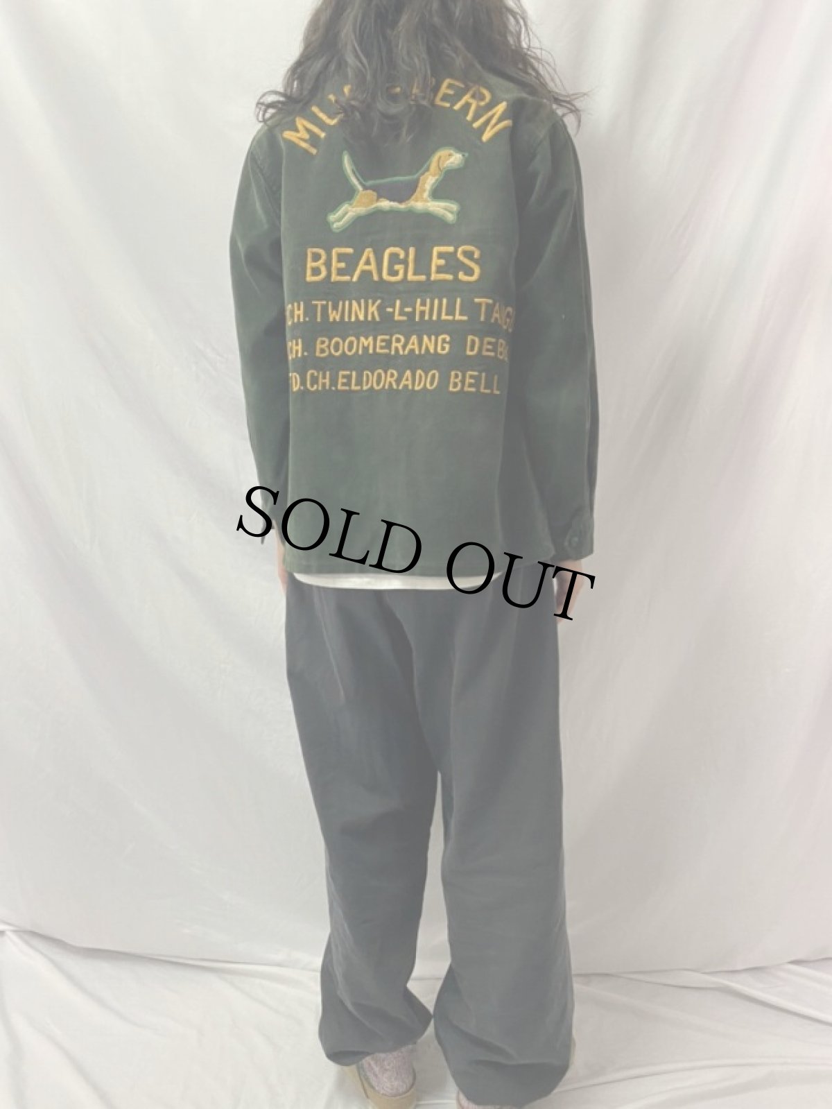 画像4: 60's "MUR-BERN BEAGLES" 刺繍コーデュロイジャケット (4)