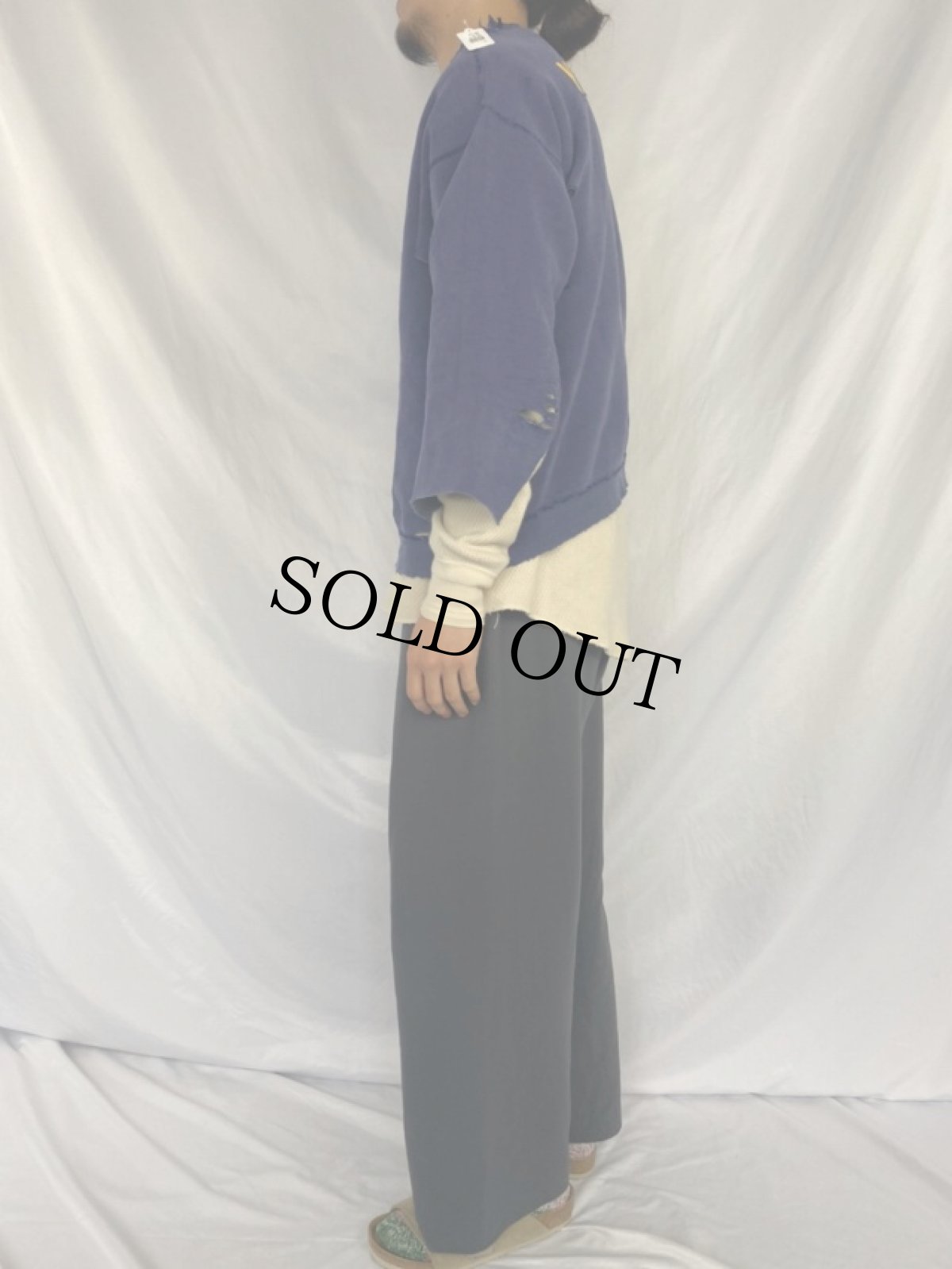 画像4: 50's 前V "VALDOSTA" パッチ付き カットオフスウェット (4)