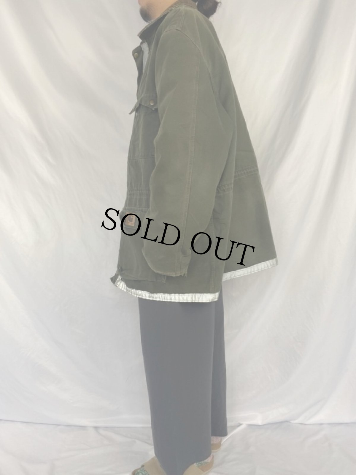 画像3: 90's Carhartt ブランケットライナー リフレクター ダックカバーオール (3)