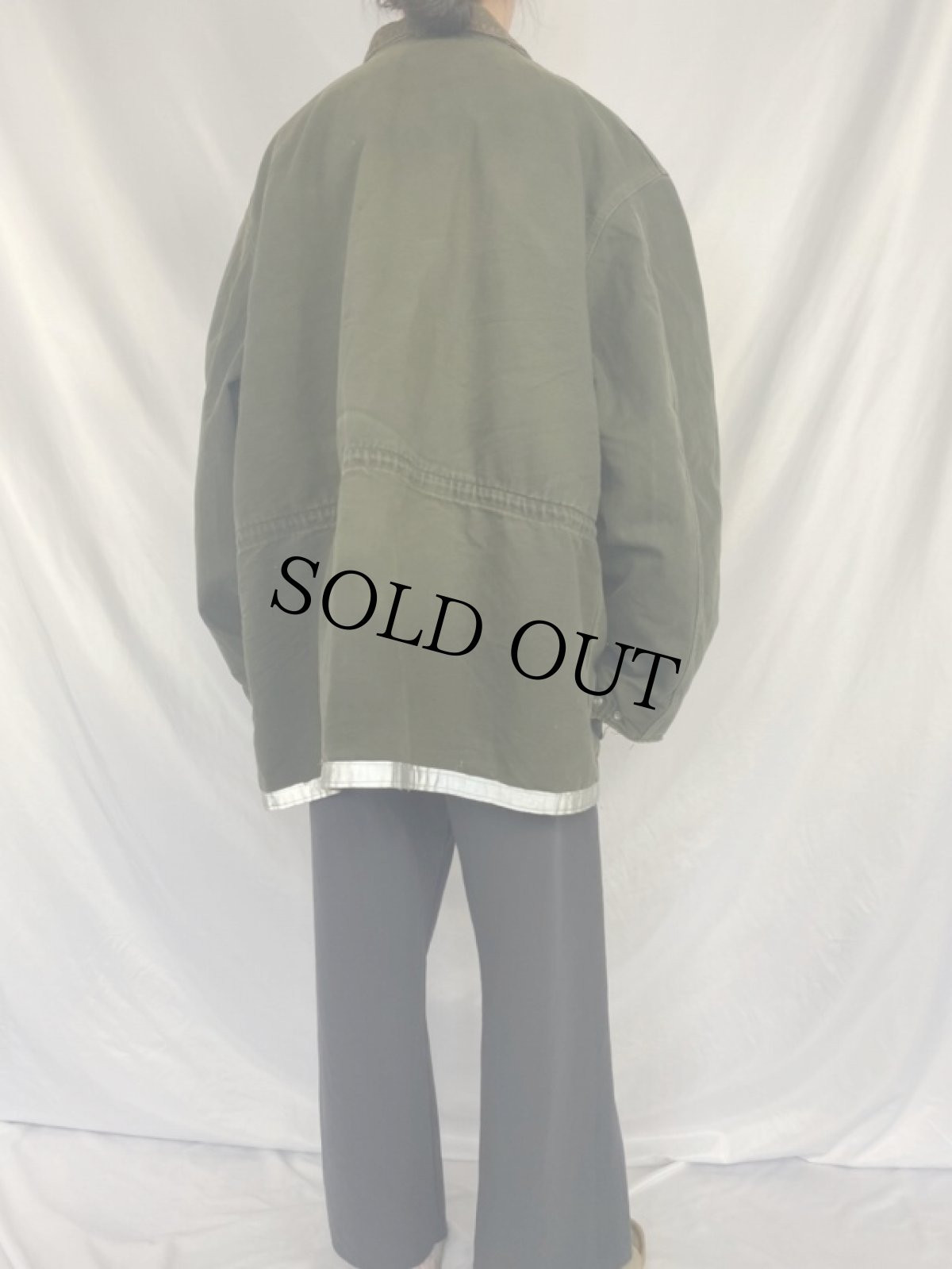 画像4: 90's Carhartt ブランケットライナー リフレクター ダックカバーオール (4)