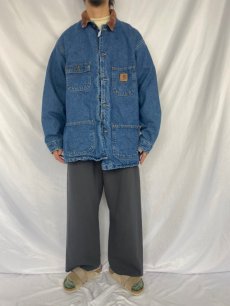 画像2: 90's Carhartt ブランケットライナー デニムカバーオール XXL REGULAR (2)