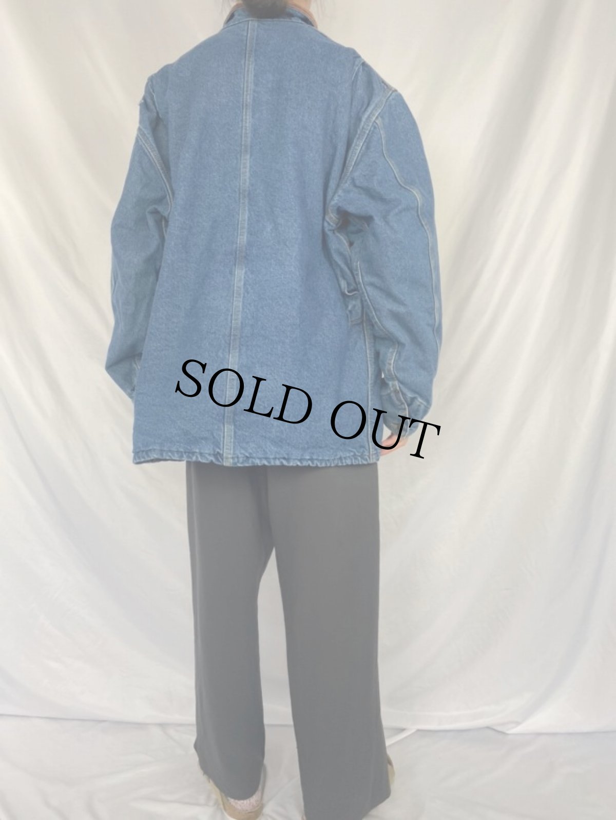 画像4: 90's Carhartt ブランケットライナー デニムカバーオール XXL REGULAR (4)