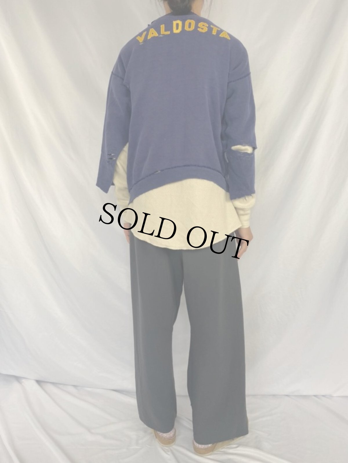 画像5: 50's 前V "VALDOSTA" パッチ付き カットオフスウェット (5)