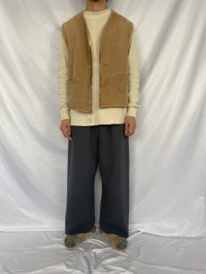 画像3: 70's Carhartt プリントタグ ボアライナー 刺繍入りダックベスト XXL (3)