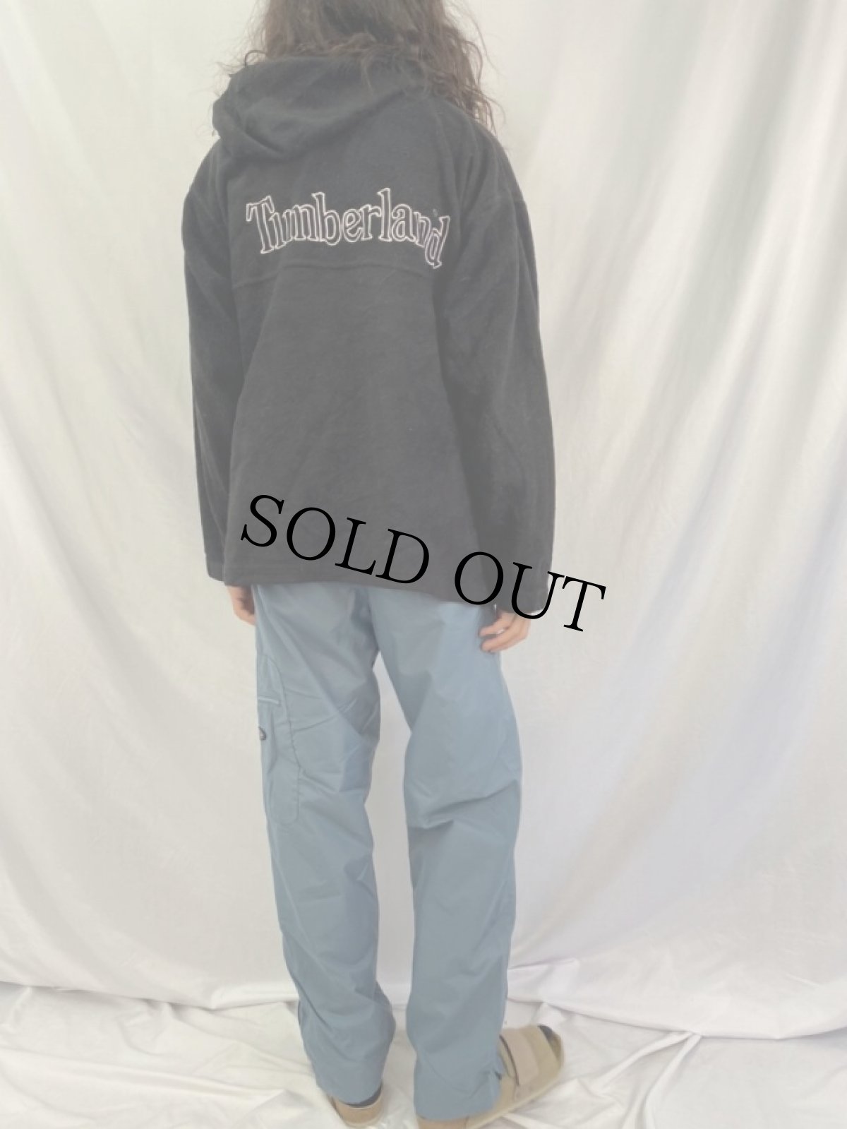 画像4: Timberland メッシュ切替 フリースアノラックパーカー XL (4)