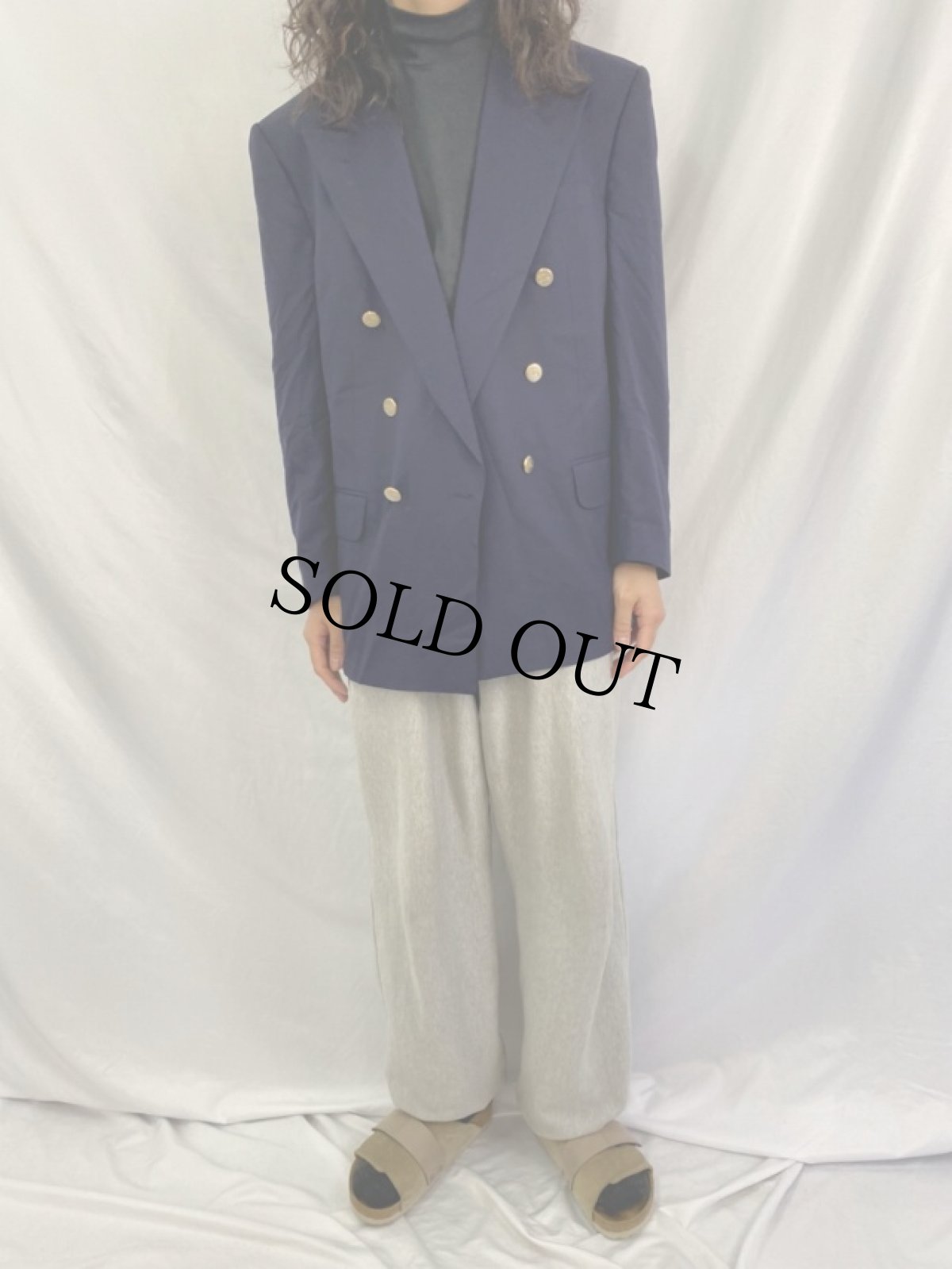 画像2: 80〜90's Burberrys ダブルブレスト ウールテーラードジャケット (2)