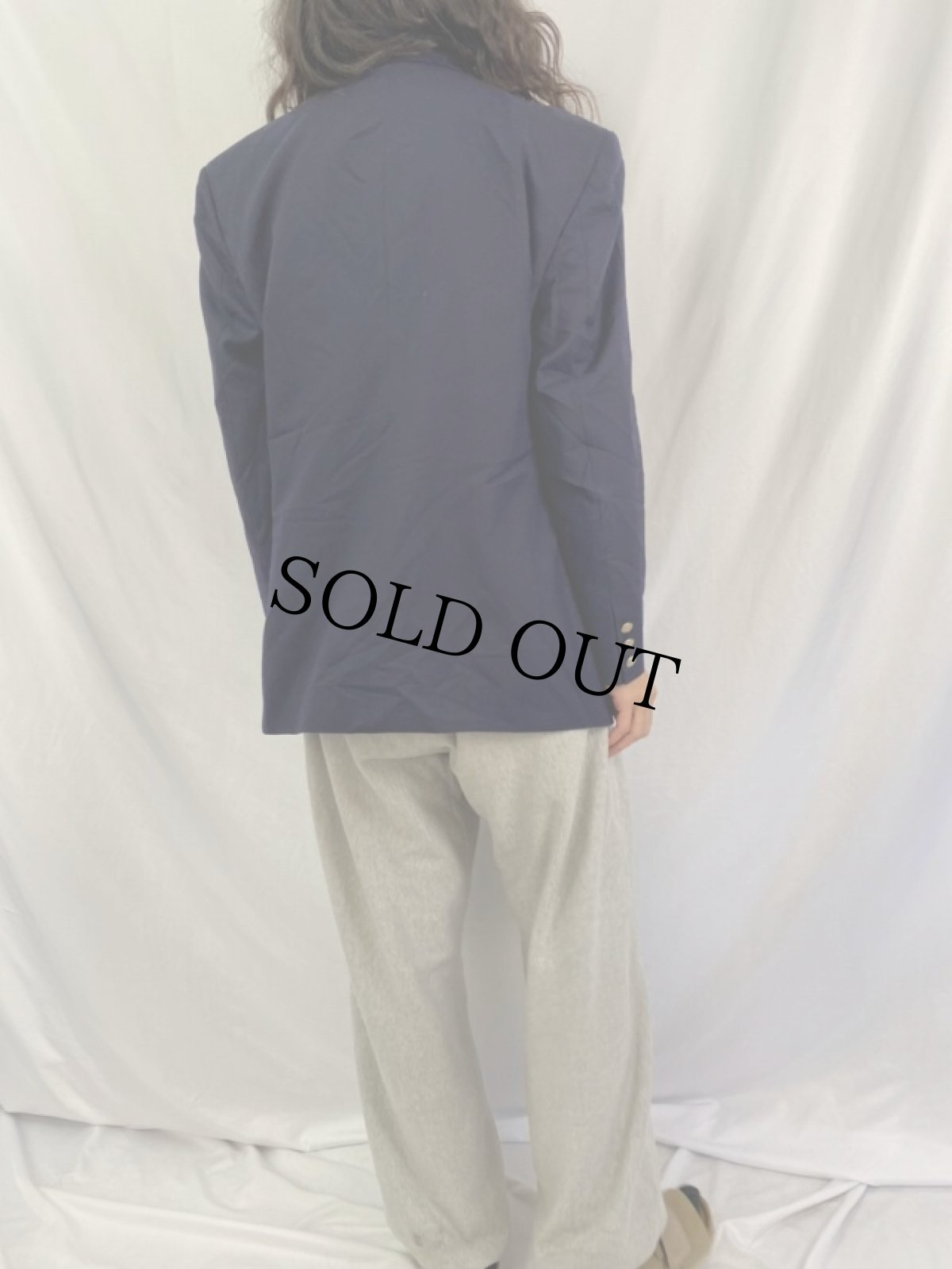 画像4: 80〜90's Burberrys ダブルブレスト ウールテーラードジャケット (4)