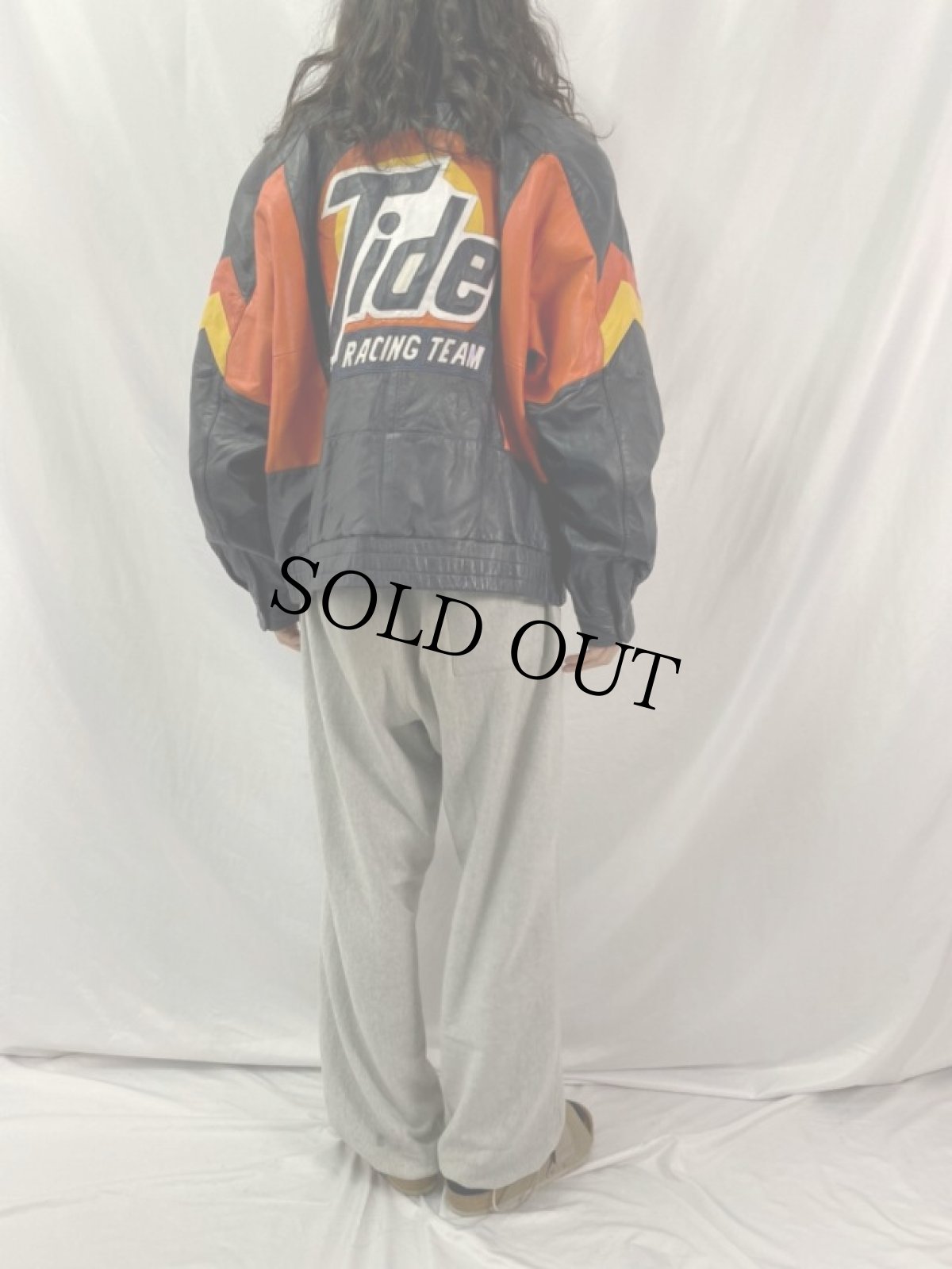 画像4: Tide レザーレーシングジャケット XL (4)