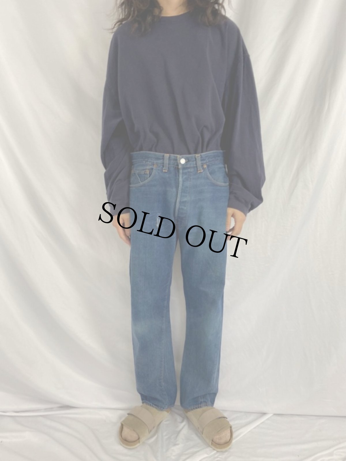 画像2: 70's Levi's 501 USA製 66前期 デニムパンツ W35 (2)