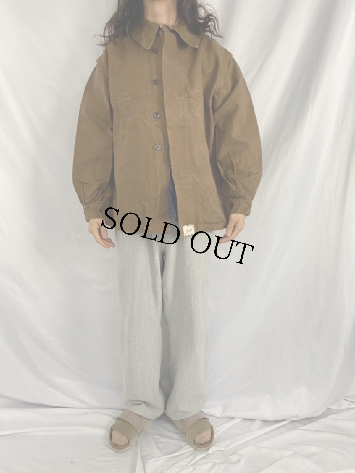 画像2: 40〜50's SNCF フランス国鉄 ダックワークジャケット DEADSTOCK (2)