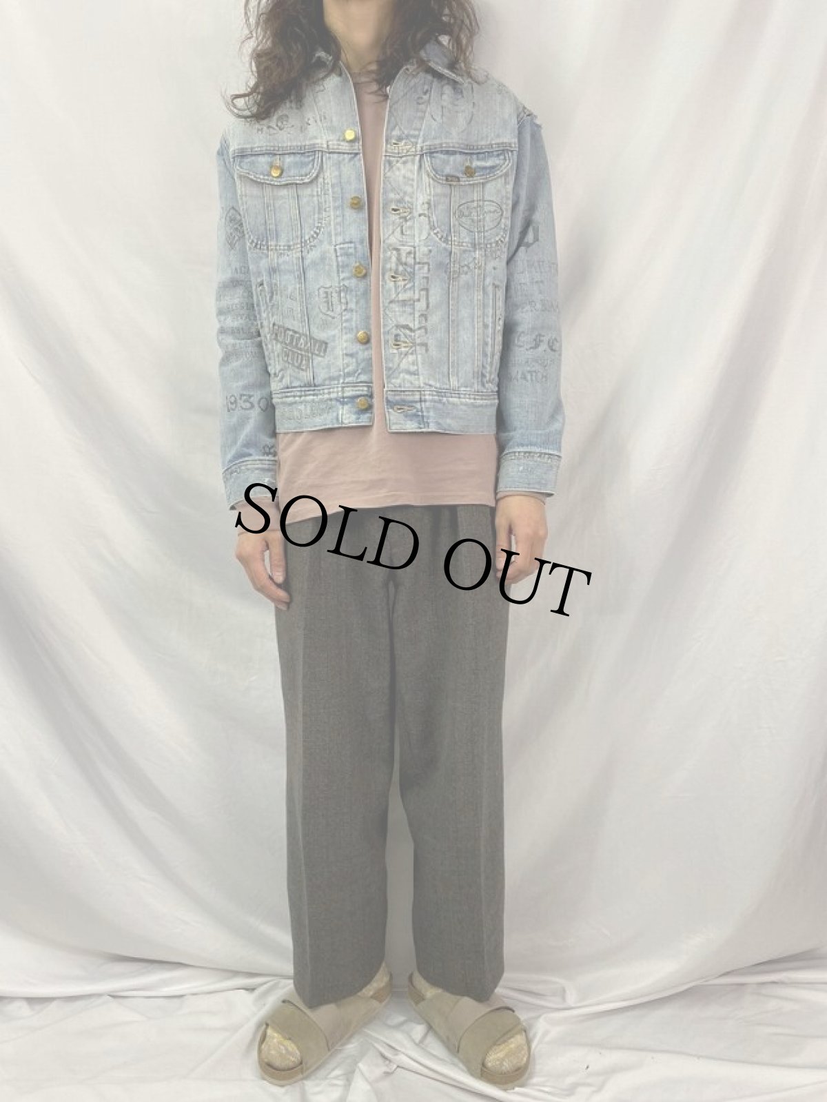 画像3: POLO Ralph Lauren ステンシル総柄 デニムジャケット (3)