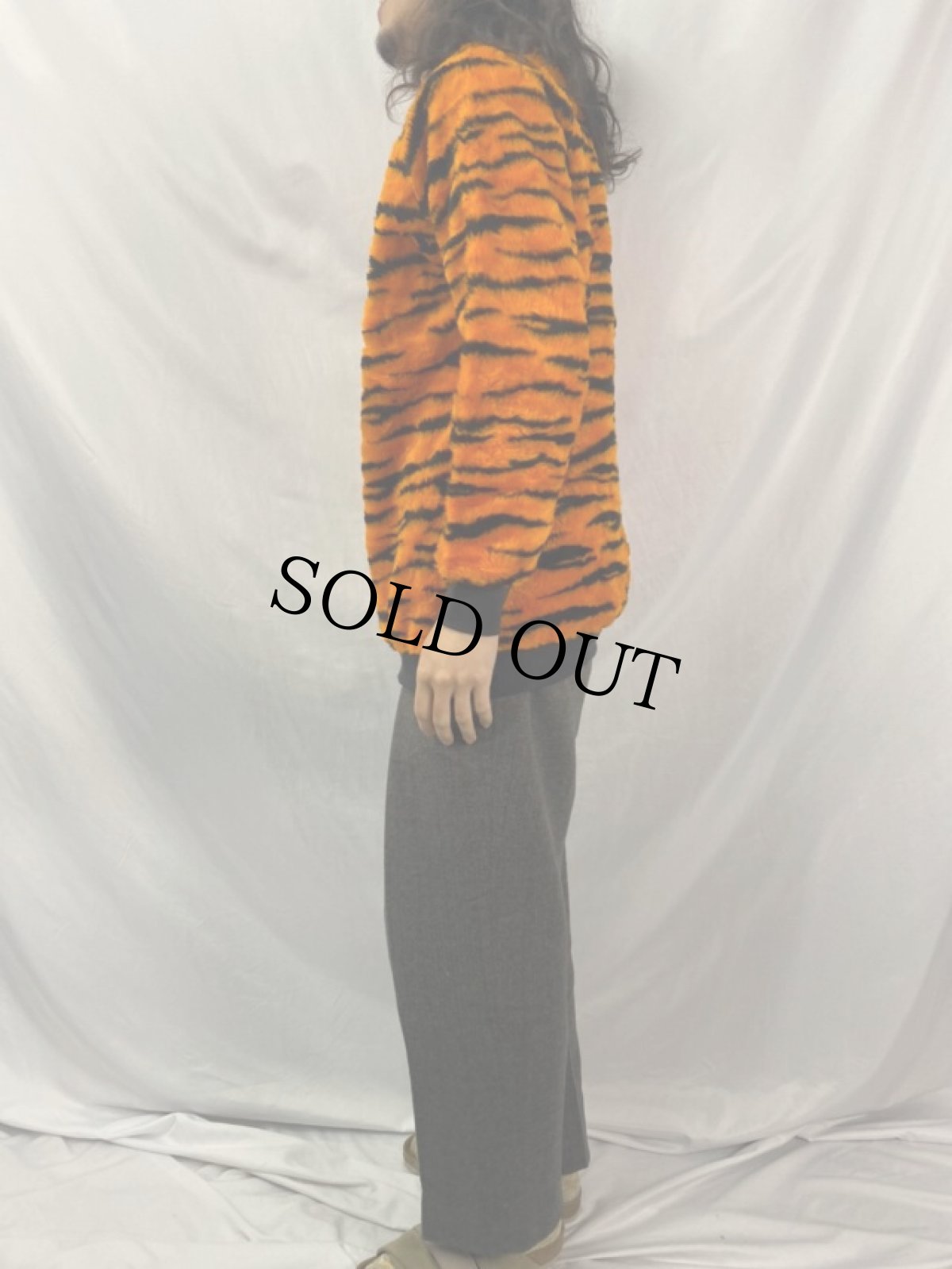 画像3: タイガー柄 フェイクファープルオーバー XL (3)