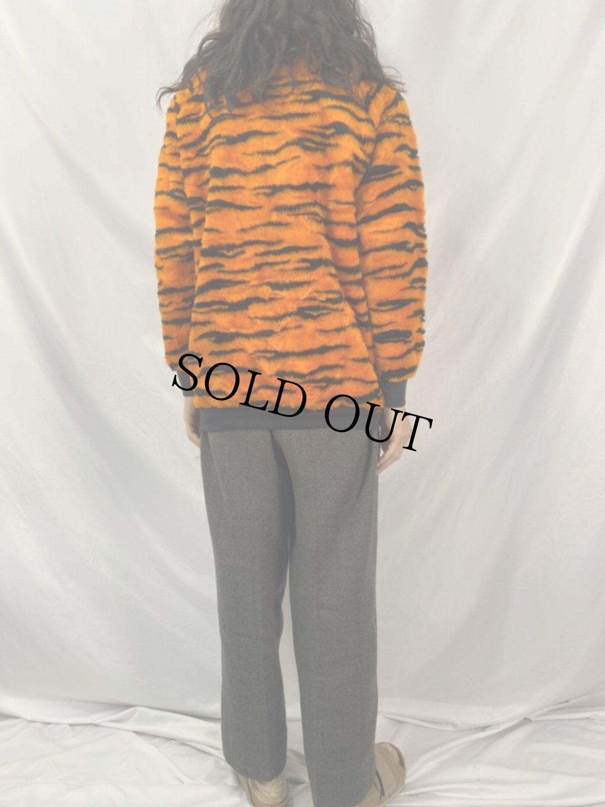 画像4: タイガー柄 フェイクファープルオーバー XL (4)