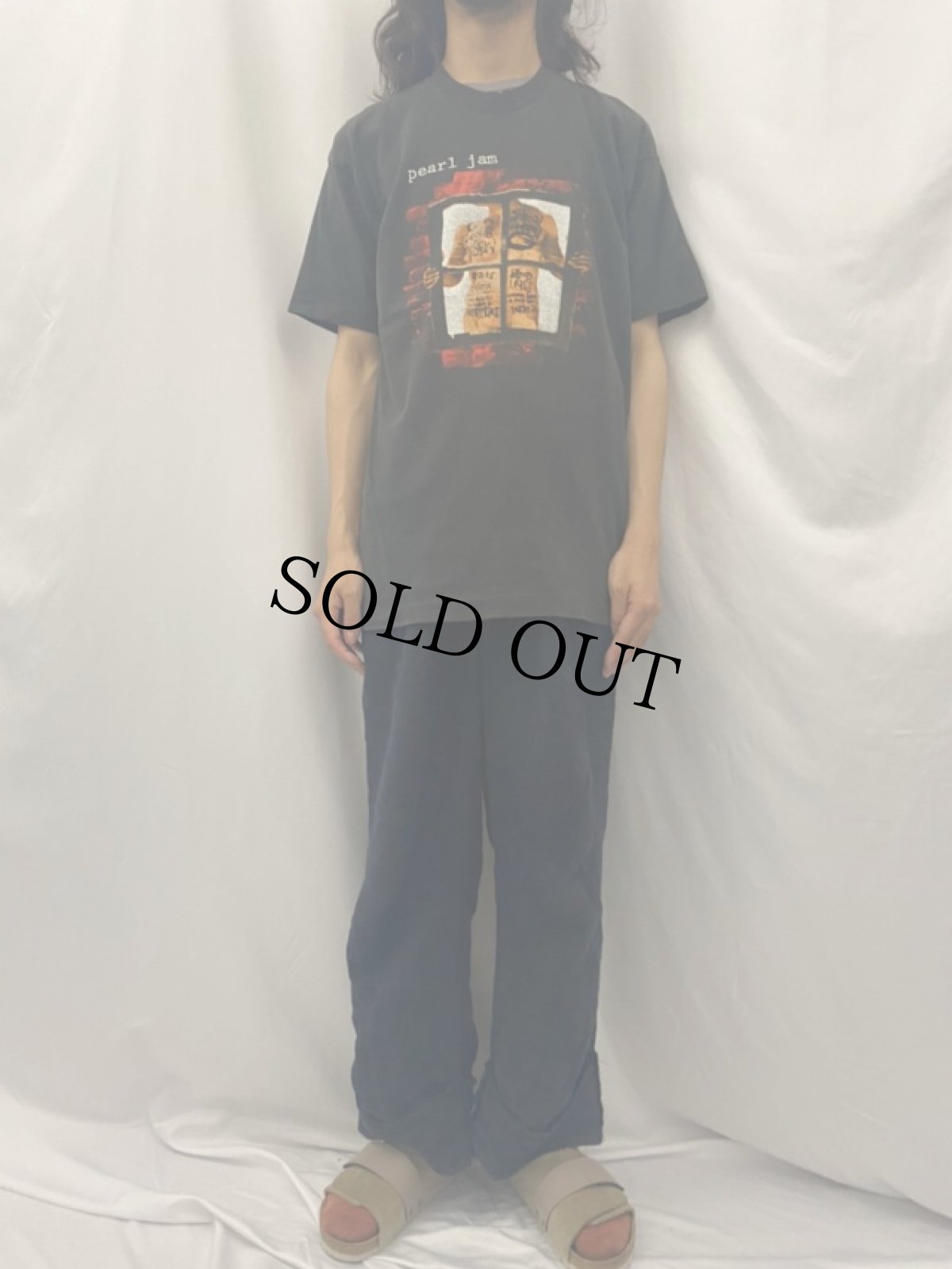 画像2: 90's USA製 Pearl Jam "window pain" オルタナティヴ・ロックバンドTシャツ L (2)