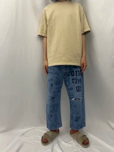 画像2: Levi's 501 ハンドペイント デニムパンツ W35 (2)