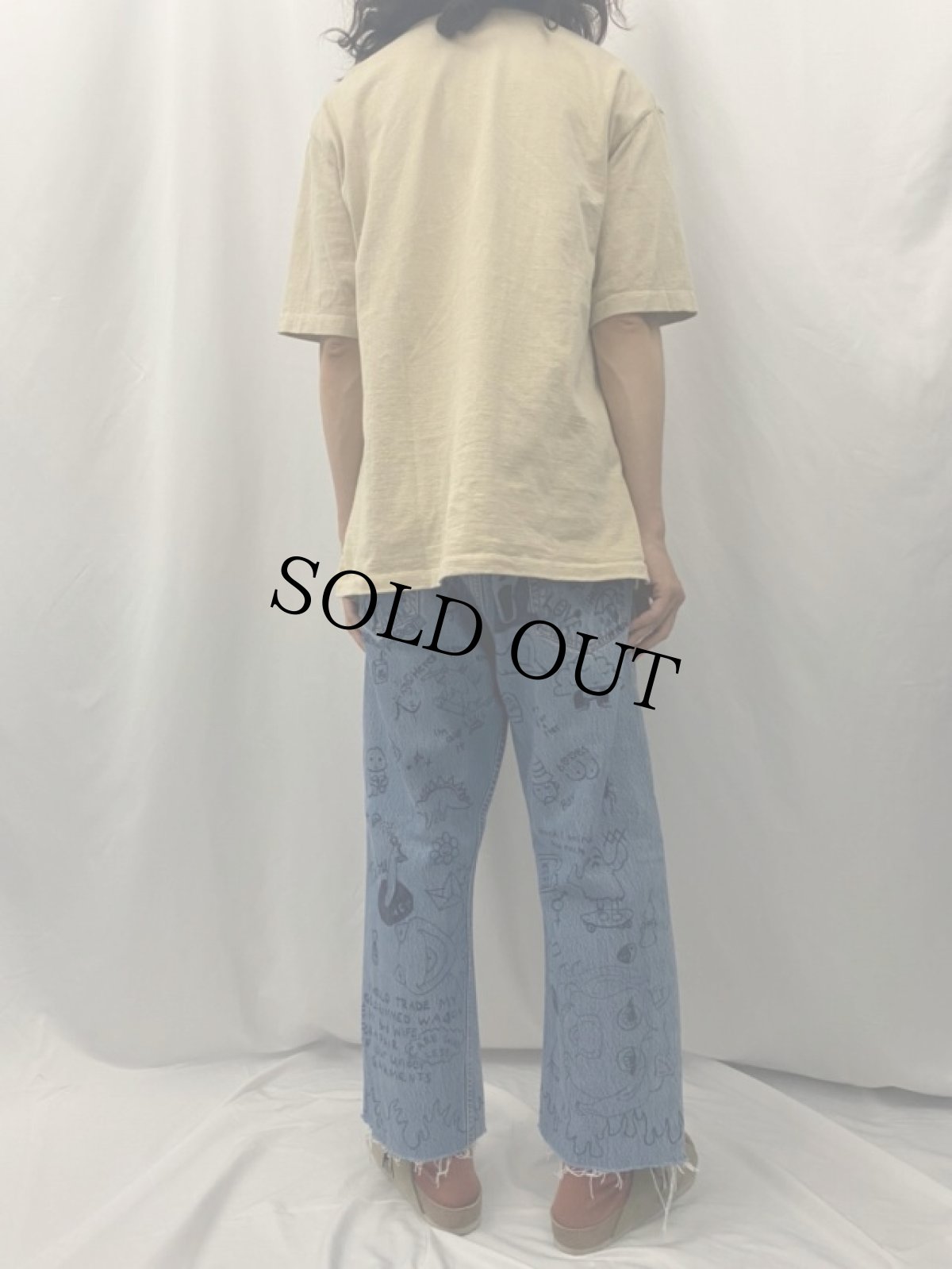 画像4: Levi's 501 ハンドペイント デニムパンツ W35 (4)