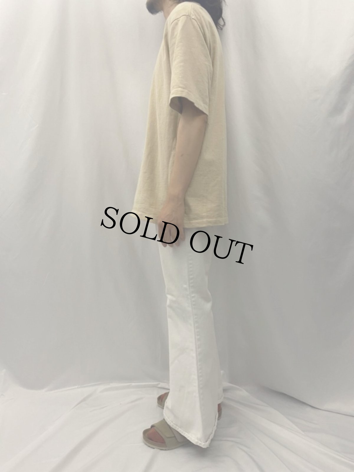 画像3: USA製 ベルボトム ホワイトデニムパンツ W30 (3)