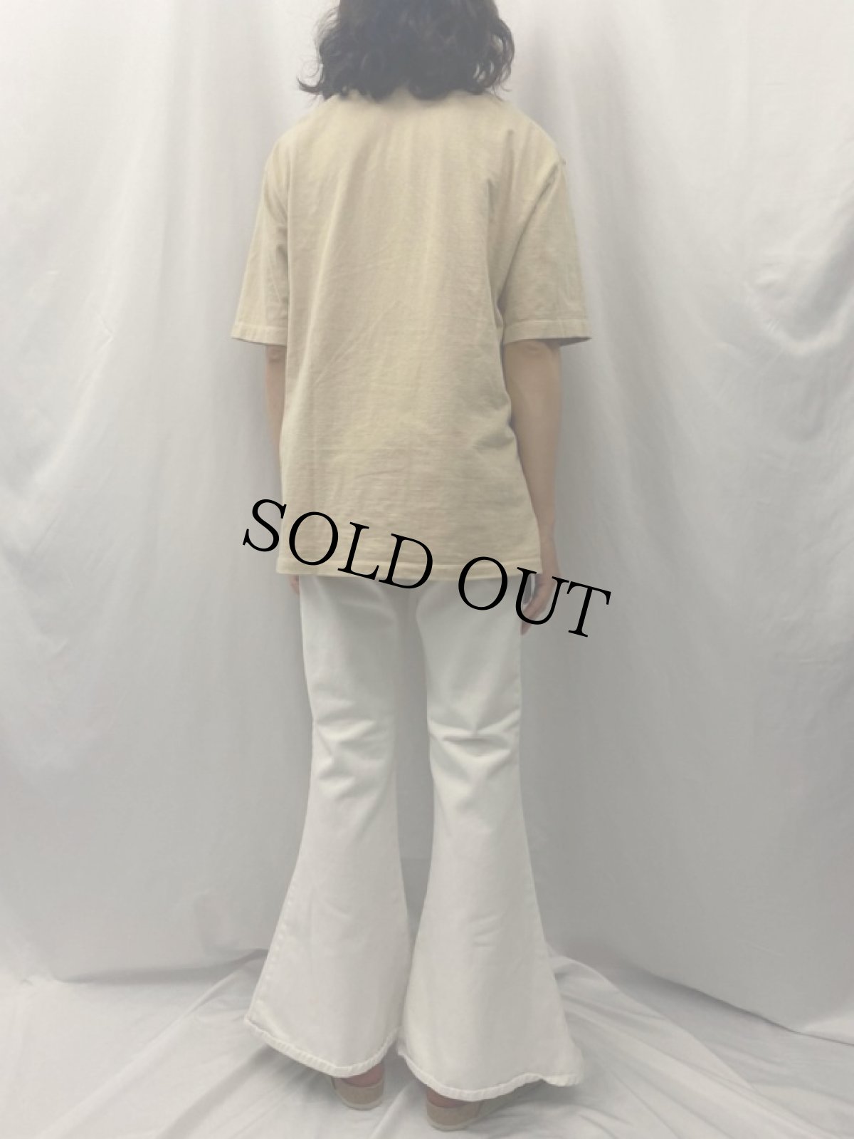 画像4: USA製 ベルボトム ホワイトデニムパンツ W30 (4)