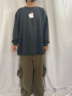 画像2: 2000's USA製 Apple "Early bird special" ロゴプリントロンT 3XL (2)