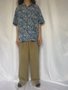画像2: POLO Ralph Lauren "CALDWELL" 花柄 コットンオープンカラーシャツ XL (2)