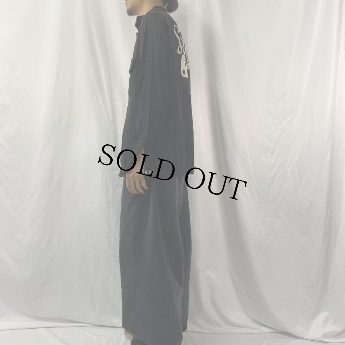 画像3: 50's King Louie "Lucky Seven" ダイス柄 チェーン刺繍 オープンカラーレーヨンシャツ ML (3)