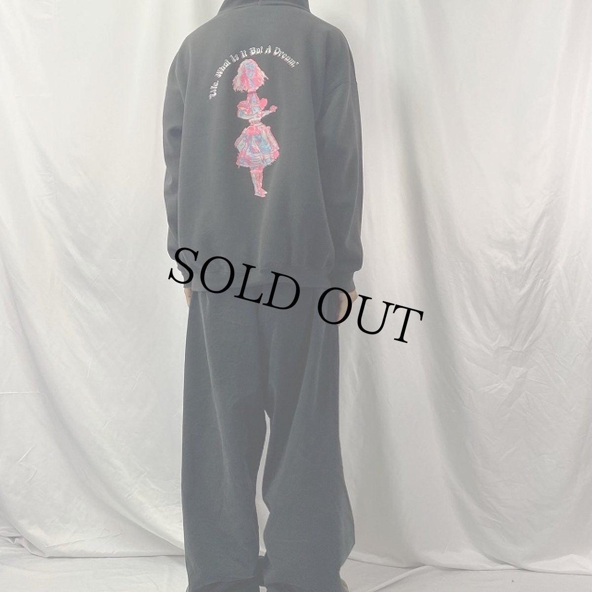 画像4: 90's USA製 不思議の国のアリス "首伸びアリス" スウェットフーディ XL (4)