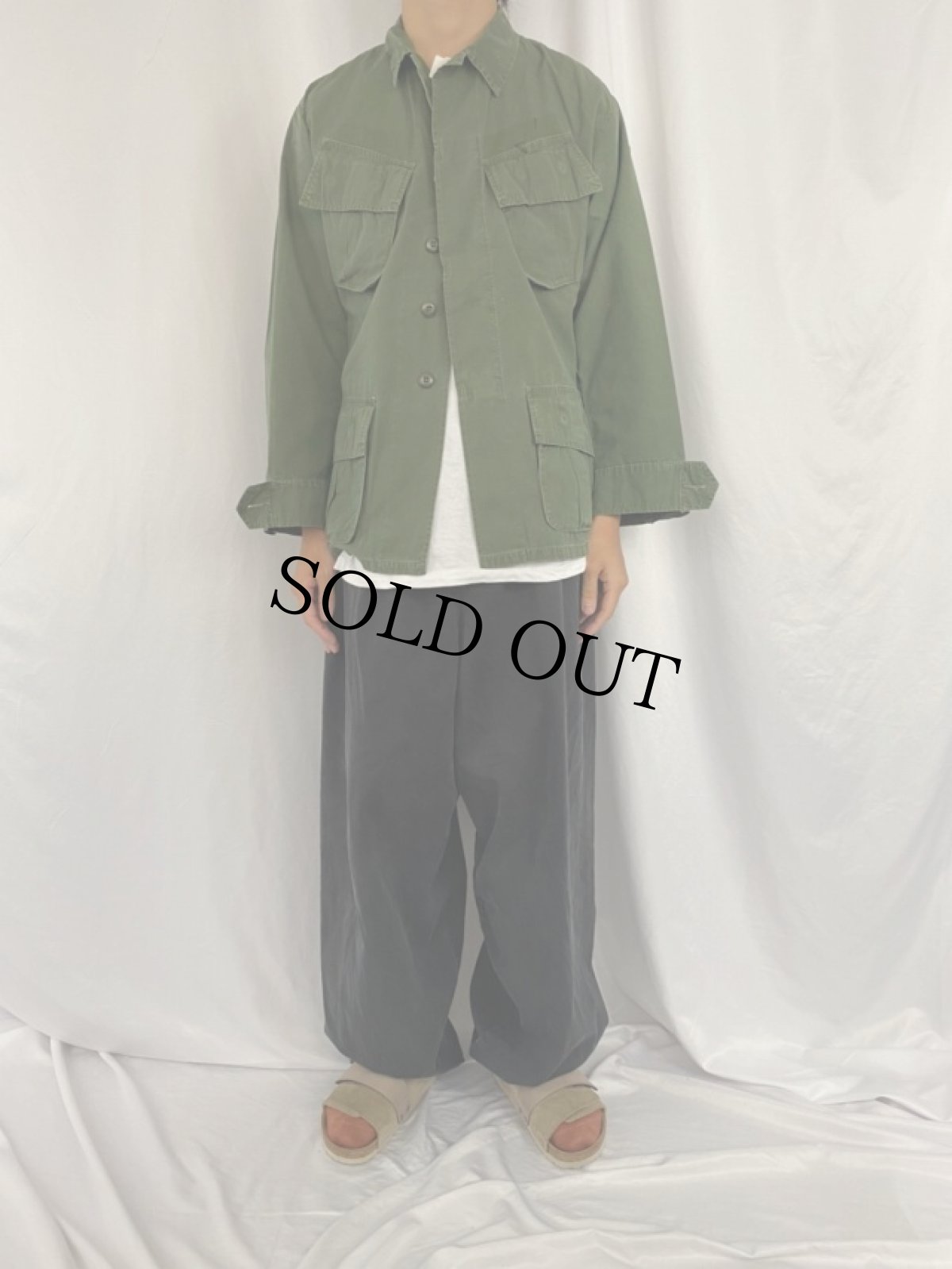 画像2: 60's U.S.ARMY ジャングルファティーグジャケット 4th SMALL-SHORT (2)