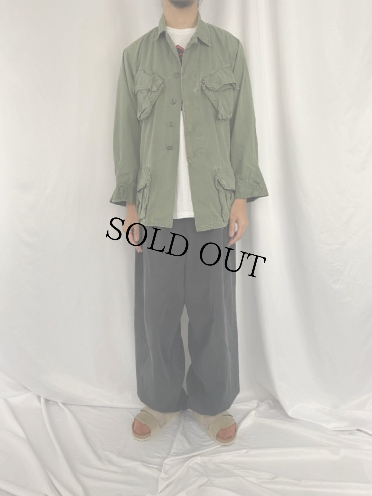 画像2: 60's U.S.ARMY ジャングルファティーグジャケット 3rd (2)