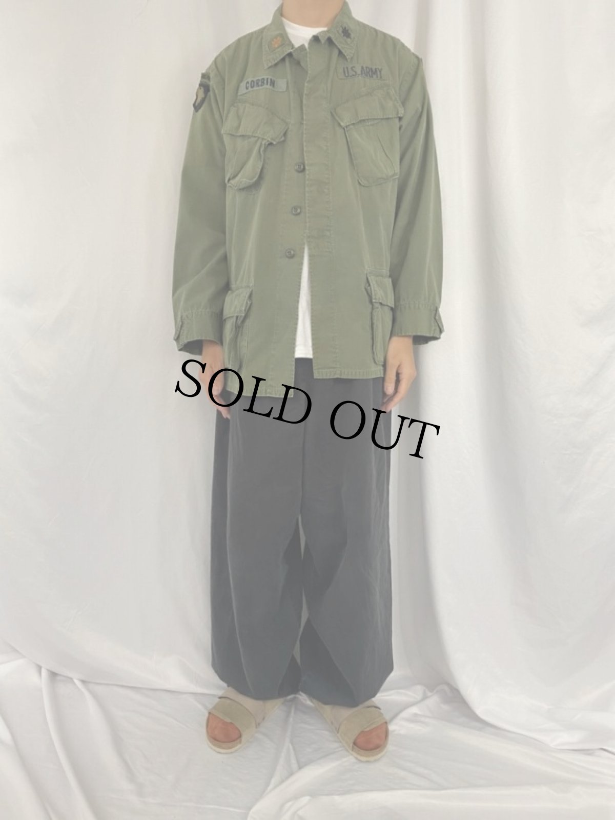 画像2: 60's U.S.ARMY ジャングルファティーグジャケット 4th SMALL-REGULAR (2)