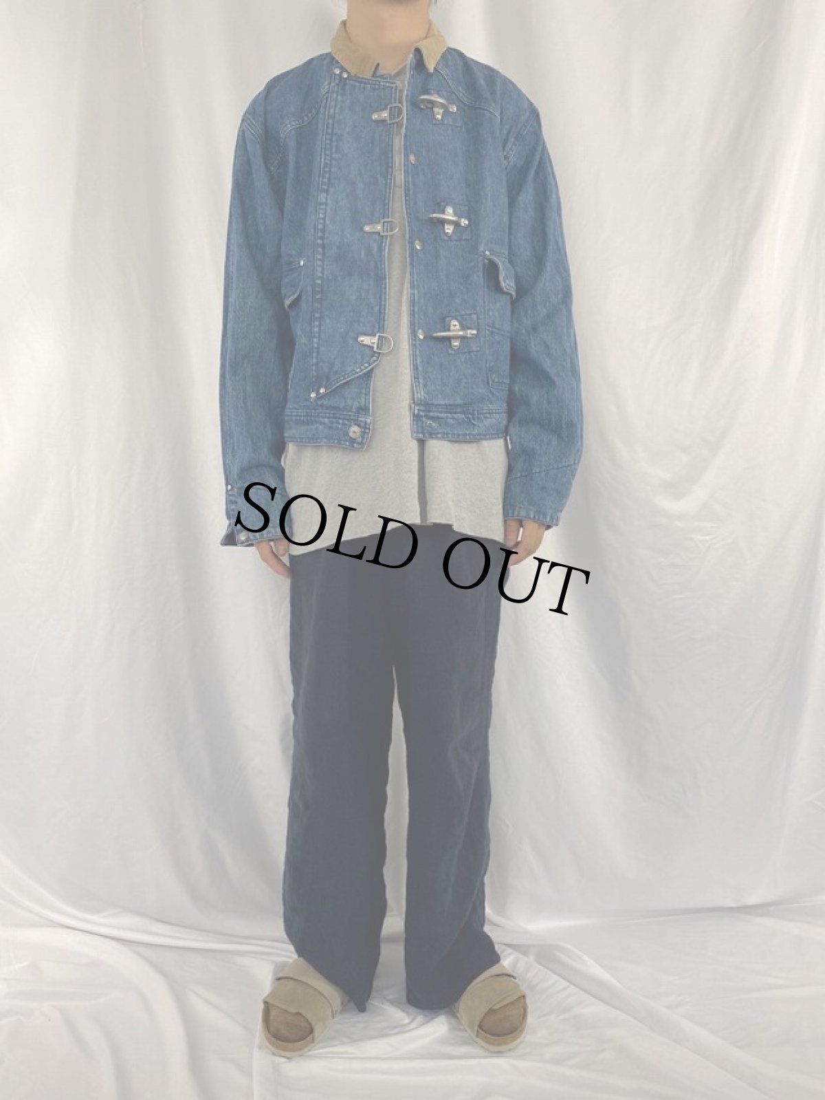 画像2: POLO Ralph Lauren デニムファイヤーマンジャケット XL (2)