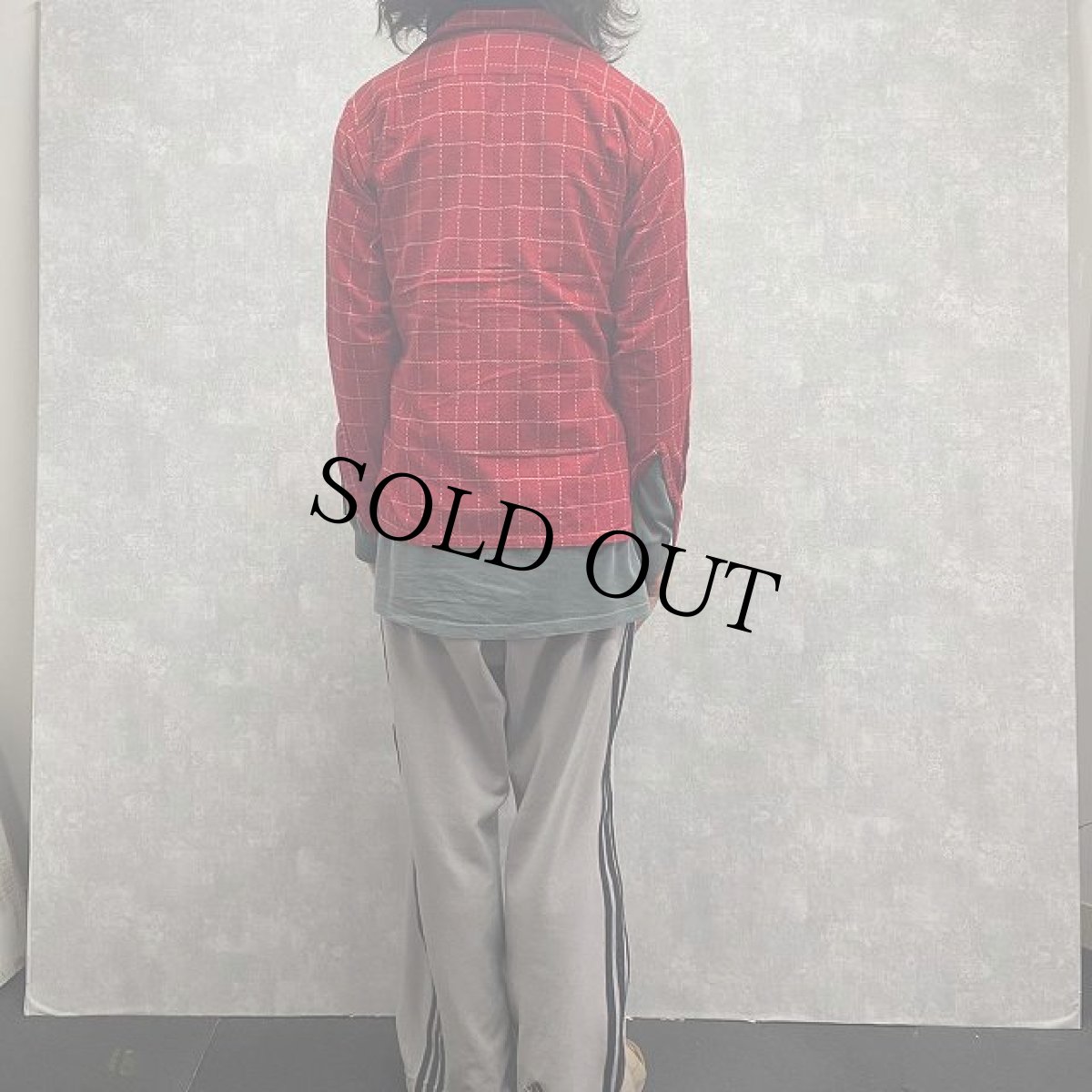 画像4: 50's 格子柄 オープンカラー プリントネルシャツ S (4)