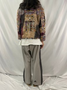 画像4: CHICO'S DESIGN ベロア×ニット パッチワークジャケット SIZE2 (4)