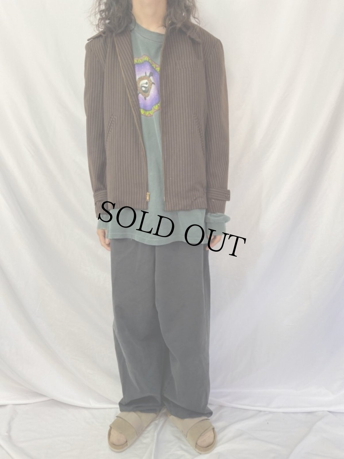 画像2: 50's H BAR C ストライプ柄 ウールウエスタンジャケット (2)