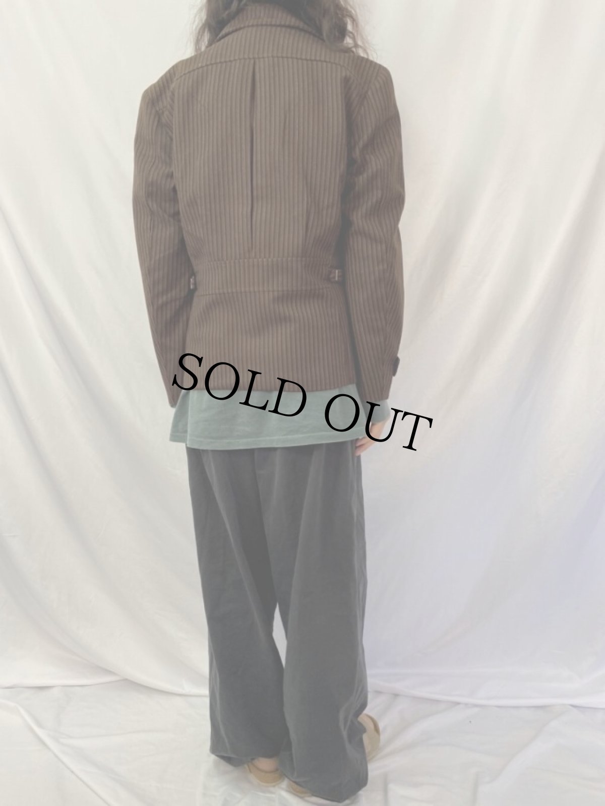 画像4: 50's H BAR C ストライプ柄 ウールウエスタンジャケット (4)