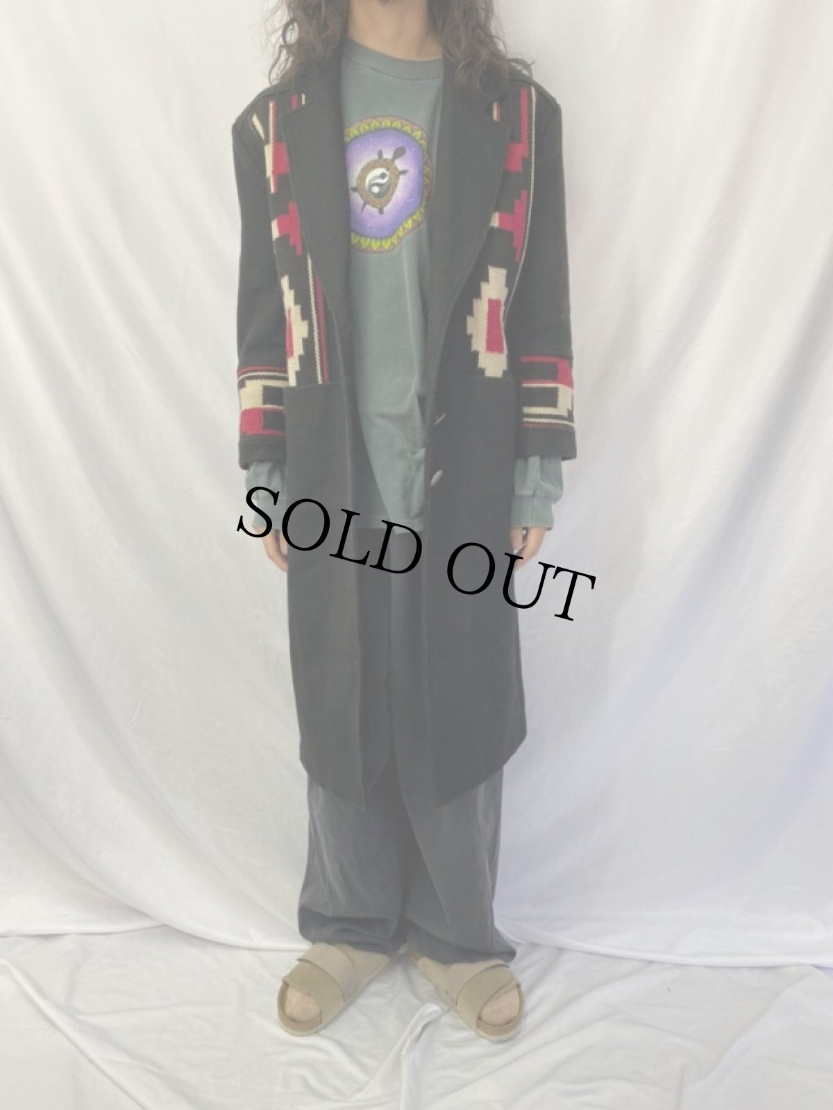 画像2: PIONEER WEAR USA製 チマヨ ウールコート (2)