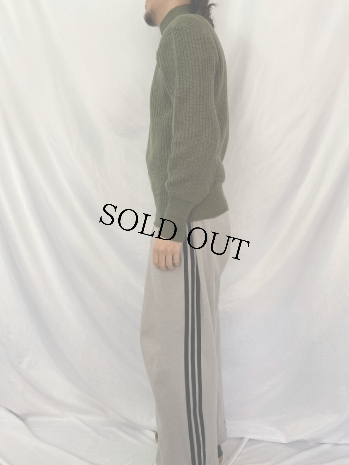 画像3: 【SALE】 40's U.S.NAVY ハイネック ウールニットセーター (3)