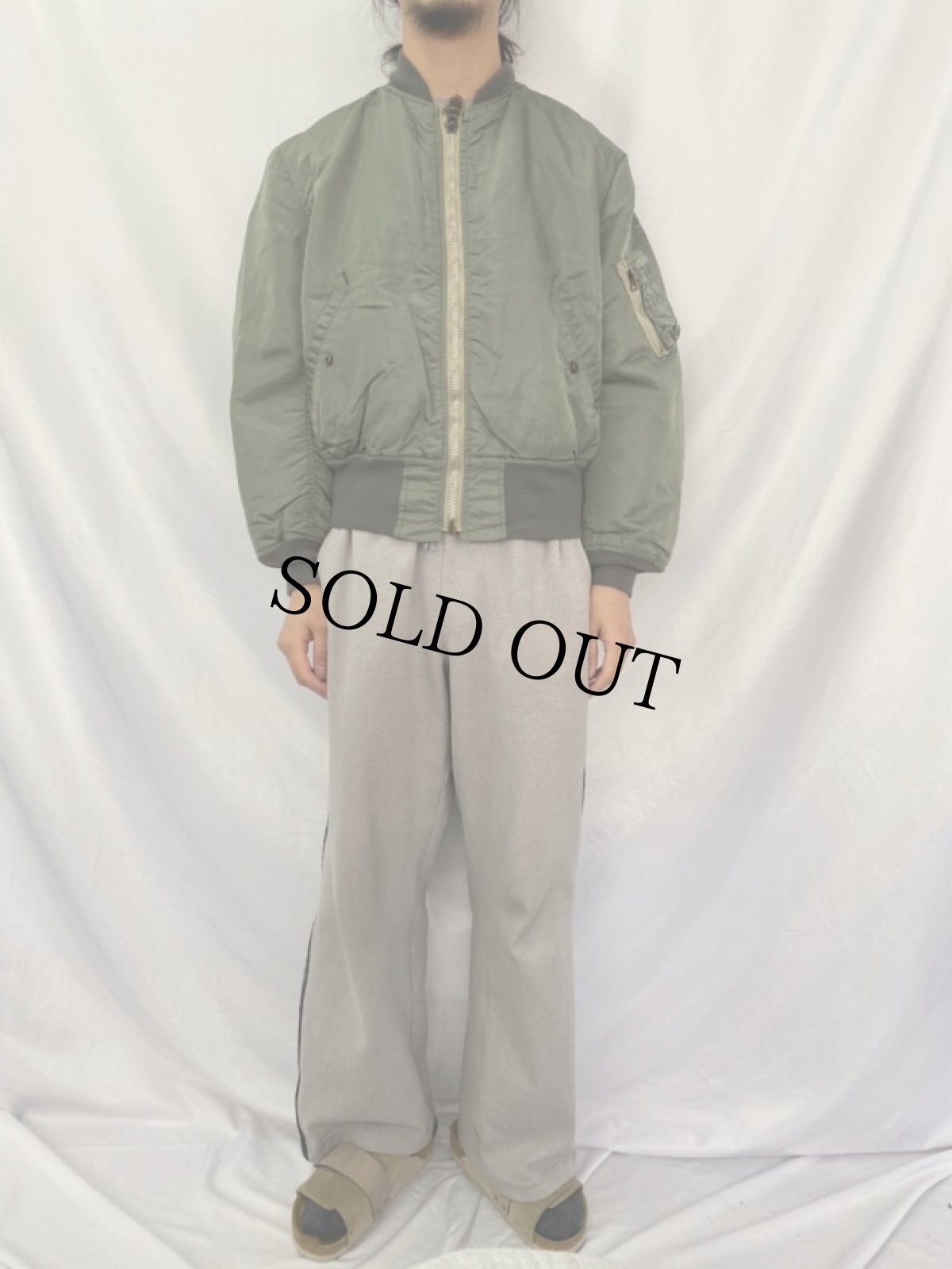 画像2: 70's USAF MA-1 E-Type フライトジャケット MEDIUM (2)