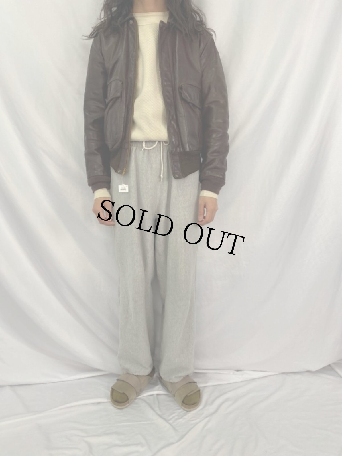 画像2: 50's HERCULES Outerwear by Sears A-2 TYPE レザージャケット (2)
