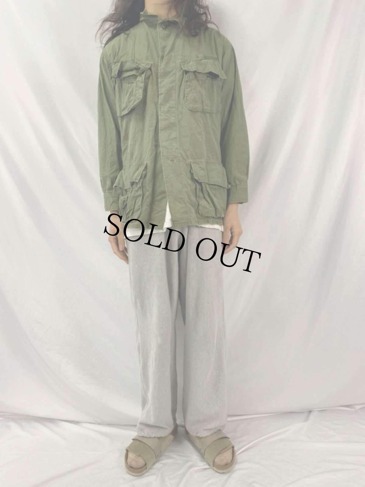 画像2: 60's U.S.ARMY ジャングルファティーグジャケット 3rd SMALL REGULAR (2)