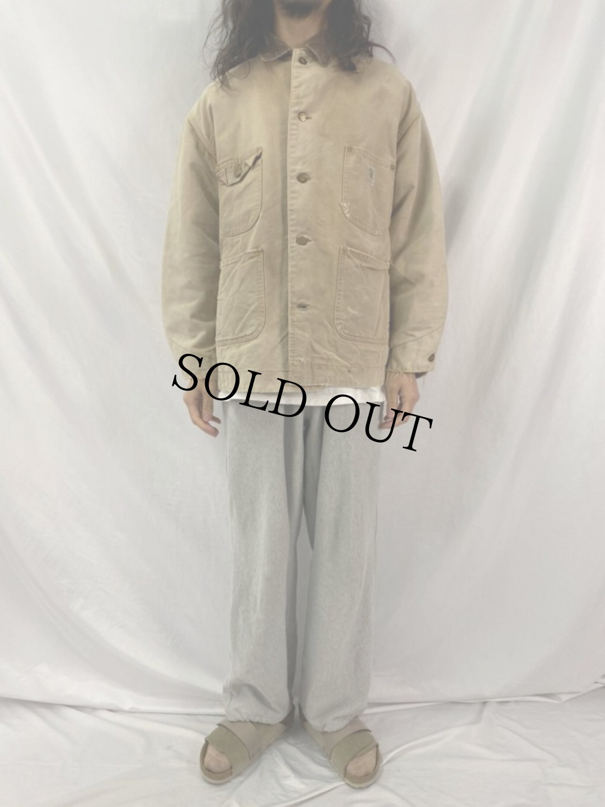 画像2: 70's Carhartt プリントタグ ブランケットライナー ミシガンチョアコート 48 (2)