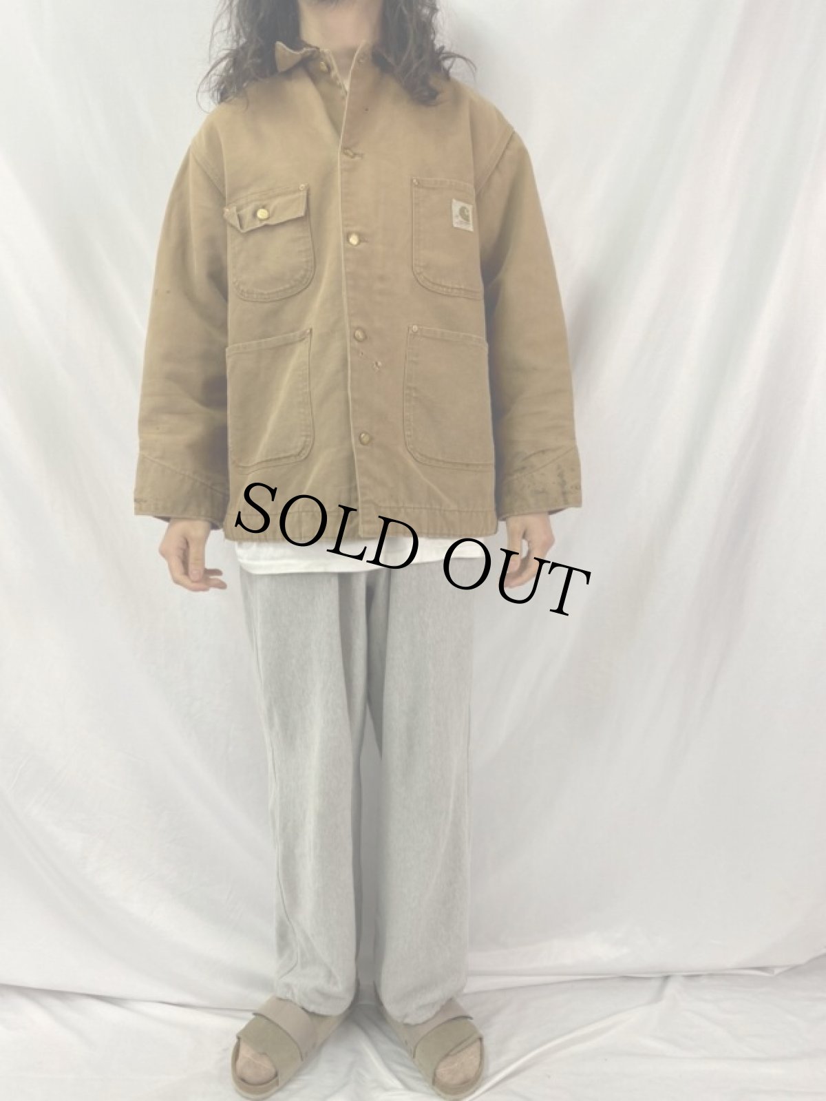 画像2: 70's Carhartt プリントタグ ブランケットライナー ミシガンチョアコート 42 (2)