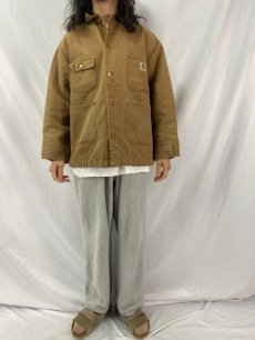 画像2: 70's Carhartt プリントタグ ブランケットライナー ミシガンチョアコート 42 (2)